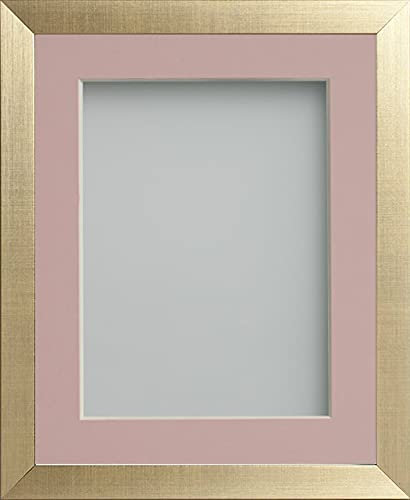 Frame Company Simpson Range Gold A3 Frame With Pink Mount for A4 *Choice of Sizes* Fitted with Real Glass