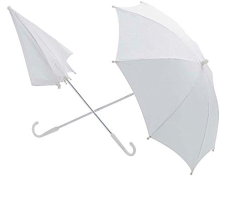 Weißer Regenschirm Hochzeit Sonnenschirm 60 cm Romantik Hochzeitsschirm Braut Schirm Edler Stockschirm 18 Jhd. Brautschirm