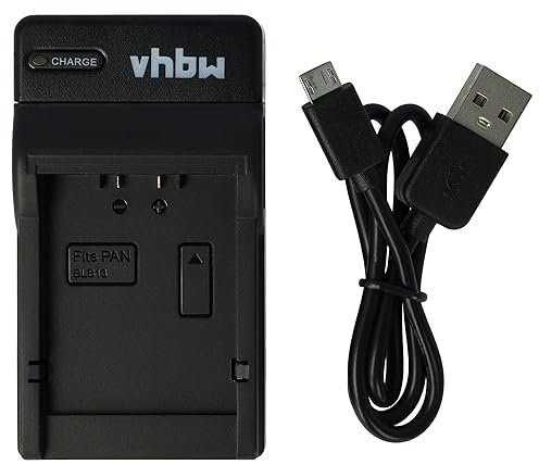 vhbw USB Ladegerät kompatibel mit Panasonic Lumix DMC-G1, DMC-G1K, DMC-G1W, DMC-G2 Kamera Camcorder/Akku - Ladeschale, Ladeanzeige, 8,4 V