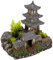 Nobby Aqua Ornaments ASIATISCHER Tempel mit Pflanzen, 18,5 x 14,2 x 17 cm, 1 Stück