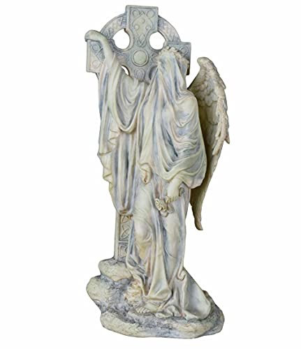 Grabengel mit Schleier Jugendstil Polystein Figur Schutzengel Todesengel WU75645AA Palazzo Exklusiv