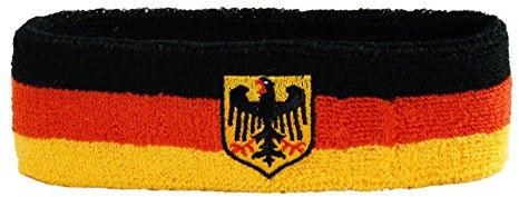 Flaggenfritze® Stirnband mit Deutschland mit Adler Flagge