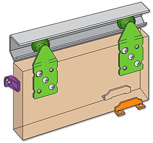HENDERSON Single Top Wardrobe Single Track Sliding Door Gear