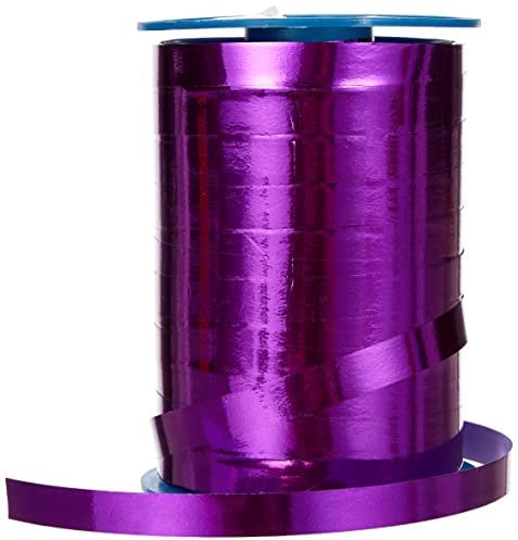 Präsent C.E. Pattberg Mexico Geschenkband metallic violett, 250 m Ringelband zum Einpacken von Geschenken, 10 mm Breite, Zubehör zum Dekorieren & Basteln, Dekoband, Anlass