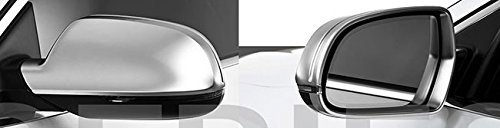 Aluminium Look Design Spiegel Abdeckung Kappe Gehäuse Links+Rechts Set