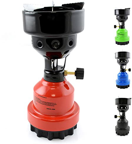 nean moderner Gas Campingkocher für Gaskartuschen/Stechkartuschen Gaskocher Gasbrenner Shishabrenner Shisha Kohleanzünder Anzünder Brenner Kartuschenkocher (Rot)