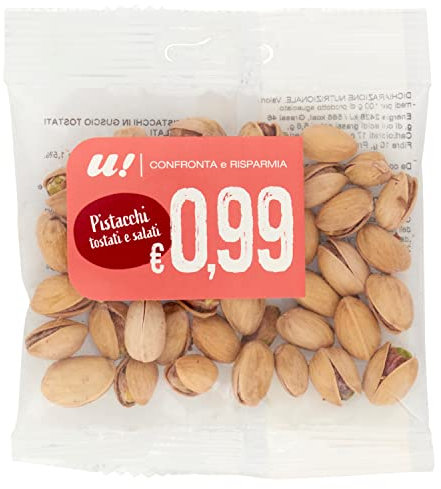 U! Confronta & Risparmia Pistacchi Salati E Tostati con Guscio, 40g