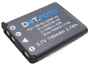 Dot.Foto D-LI63, D-LI108 Premium 3.7v / 740mAh Rechargeable Battery for Pentax efina/Optio L30 L40 LS465 LS1000 LS1100 M30 M40 M90 M900 NB1000 RS1000 RS1500 T30 V10 V15 W30