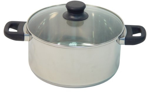 Axentia 221003 Bratentopf Elsass Edelstahl, 24 cm, 4.6 L
