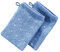 Möve Waschhandschuh 2er-Pack Quadretti Walk-Frottier hellblau Größe 15x20 cm