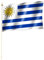 Stockflagge/Stockfahne URUGUAY Flagge/Fahne ca. 30 x 45 cm mit ca. 60cm Stab/Stock