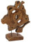 Deco 79 Teakholz-Skulptur aus Metall, 40,6 cm breit, 48,8 cm hoch – 75566, 16 by 19
