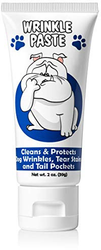 Squishface Wrinkle Paste - Bulldog, French Bulldog, Pug, English Bulldog – Cleans Wrinkles, Tear Stain, Tail Pockets, and Paws – Anti-Itch Tear Stain Remover & Bulldog Wrinkle Cream, 2 Oz. (1-Pack)