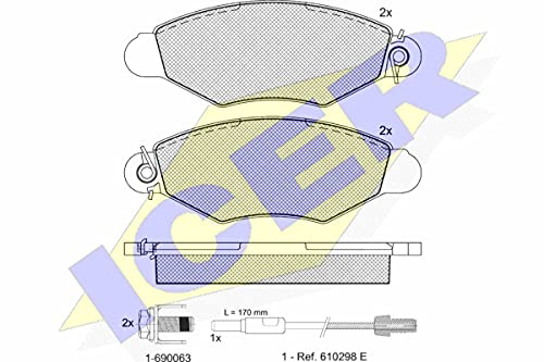 Icer Brakes 181217-203 Bremsbelagsatz, Scheibenbremse - (4-teilig)