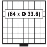 1x SAFE 6108 BEBA SCHUBLADE / MÜNZSCHUBLADE - 64 x 33,6 QUADRATISCHEN VERTIEFUNGEN FÜR MÜNZEN BIS 33,6 mm & MÜNZKAPSELN BIS CAPS 26 / 27 ---- FÜR MÜNZKASTEN 6100 ---- IDEAL FÜR 2 EURO 2 DM 2 ZLOTY IN CAPS - 5 & 10 DM 10 EURO - 5 & 10 & 20 MARK DDR