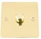 A5 10 Amp Light Dimmer Switch 1 Gang 2 Way 400W - Flat - Polished Brass (Please Note: Not Suitable for LED Lightbulbs)
