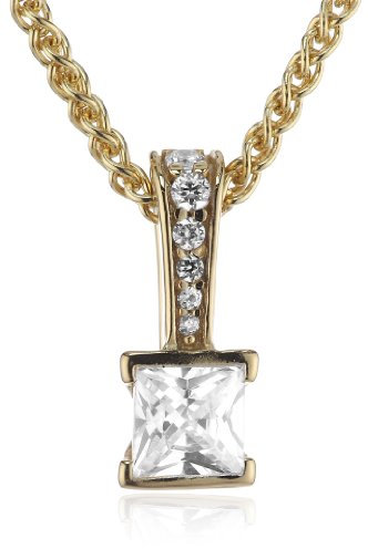 Esprit Jewels Damen-Halskette mit Anhänger Solitaire Gold ESNL92194B420
