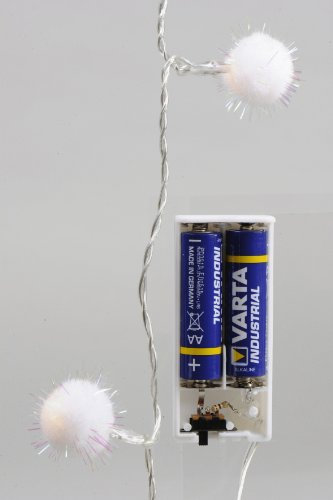 Kaemingk Lichterkette Schneekugel 20 LED Batterie 2,75m weiß