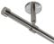 BASIT Gardinenstange Deckenmontage 1 läufig 240 cm lang Edelstahl Look Set Metall I 1-läufige Vorhangstange Deckenmontage Ø16mm I 120-600cm wählbar D11