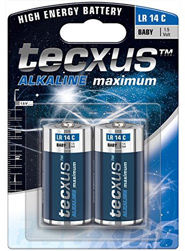 2er Set Tecxus LR14 Batterie Alkali Baby C (2 Stück)
