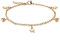 Bungsa Bettelarmband Kleeblatt & Ball roségold Edelstahl für Damen (Edelstahl Armband Damenarmband Herrenarmband Bracelet Chirurgenstahl Schmuck)