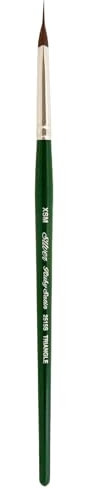 Silver Brush Limited - Pinceau Triangle 2515SXSM Ruby Satin pour Acrylique Fluide - Manche Court - Taille XS