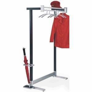 Kerkmann Wandständige Garderobe Montana HxBxT 170x100x43cm alusilber/schwarz