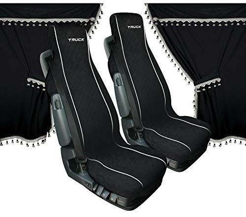 Lampa Melissa Innenraum-Set Mikrofaser Sitzbezug und Gardinen in schwarz