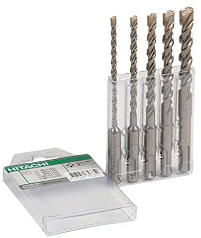 Hitachi 782531 Lot de 5 forets SDS-Plus 5/6/8/10/12 x 160