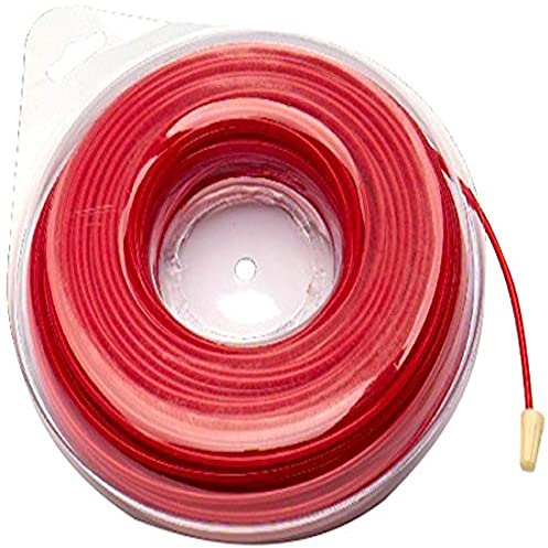 Merriway BH04570 Heavy Duty Trimmer Line - Red, 3.0 mm x 15 Metres (0.120 in x 48.75 Foot)