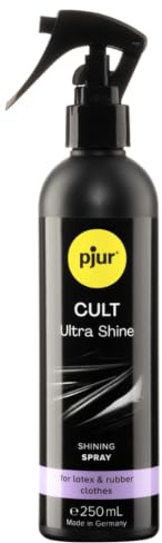 pjur CULT Ultra Shine - Latex Pflege für intensiven Glanzeffekt ohne Nachpolieren - auch für Gummi (250ml)