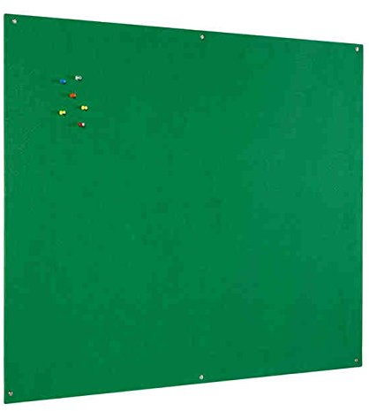 Bi-Office Notice Board, Green Felt, Unframed, 180 x 120 cm