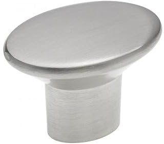 SIRO Möbelknopf Bad-Kreuznach, Schlicht, Druckguss vernickelt feingeschliffen, 37 mm x 26 mm x 27 mm, 871-37ZN21