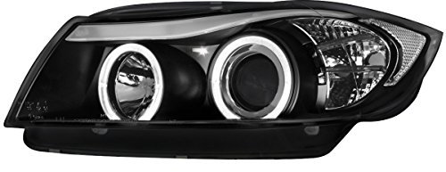 AUTO-STYLE Satz Scheinwerfer kompatibel mit BMW 3er E90/E91 Limousine/Touring 2005-2008 - Schwarz - inkl. Standlichtringen