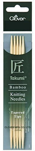 Clover 3839 Nadelspiel Bambus Takumi 20 cm, 4 mm, Braun