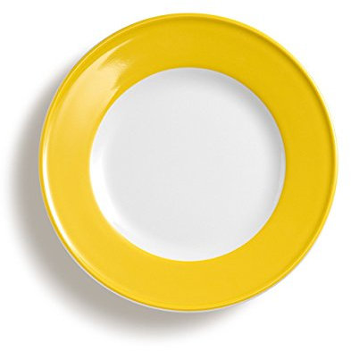 Dibbern Solid Color Teller aus Porzellan, Farbe: Sonnengelb, Durchmesser: 26 cm, 2002600012