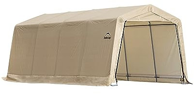 ShelterLogic Folien Zeltgarage Gerätehaus | Grau | 610x300x240 cm
