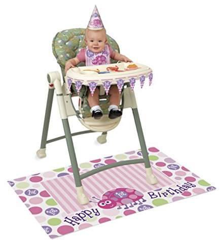 Unique Party 40415 - Pink Ladybird 1st Birthday High Chair Decorating Kit