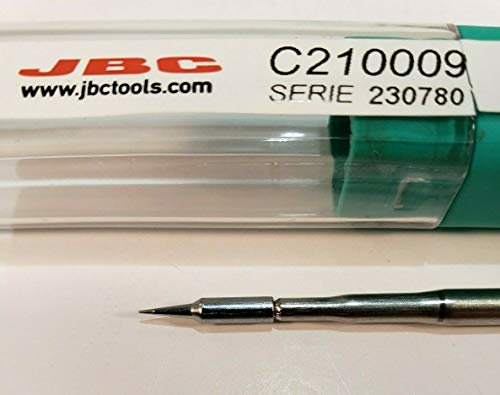 JBC Lötspitze Serie C210, Rundform, C210009/Ø 0,2 mm, gerade C210009 (Lötkartusche Lötpatrone Loetspitze Loetkartusche Loetpatrone T210-A AD2210 2210 C210)
