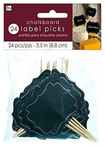Amscan 400080 Pick Chalkboard Sm 24Ct