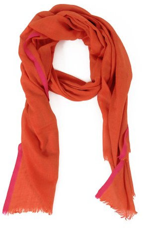 HINZE (SH110) Sciarpa di seta/lana, colore: rosso, dimensioni: 70 x 200 cm, sciarpa di lusso per donne e uomini, unisex, adatta anche per l'inverno e per l'estate