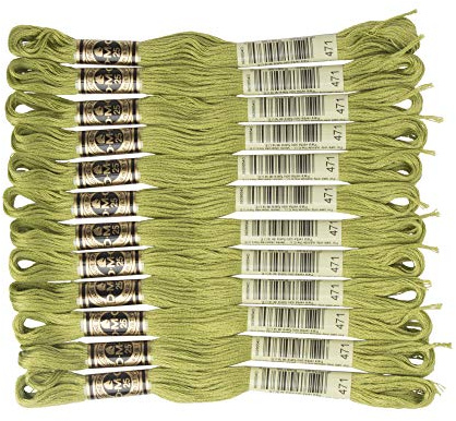 DMC 6-Strand Embroidery Cotton Floss, Very Light Avocado Green