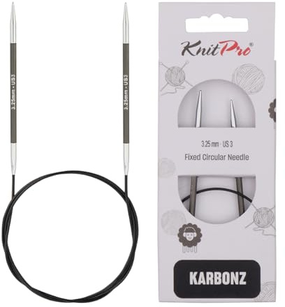 KnitPro Karbonz Fixed Circular Needles 24 (60cm) | 3.25 mm