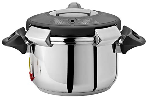 Artame ART38306 – Autocuiseur Vapeur, Appareil de Cuisson à Pression Ovni Tous Feux Dont Induction - INOX – 24cm, 6l