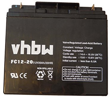 VRLA AGM vhbw 20000mAh 20Ah (12V) Battery for APC BP1400I, RBC11, RBC7.