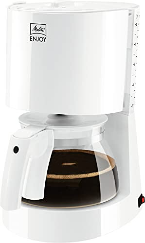 Melitta 1017-01 (Independiente, Cafetera de Filtro, Blanco, Jarra, Vidrio, 10 Tazas), 1000 W, 1.2 litros