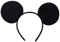 Mickey Mouse Ears Black Headband Disney Minnie Adult Kid Fancy Dress Her Him Set