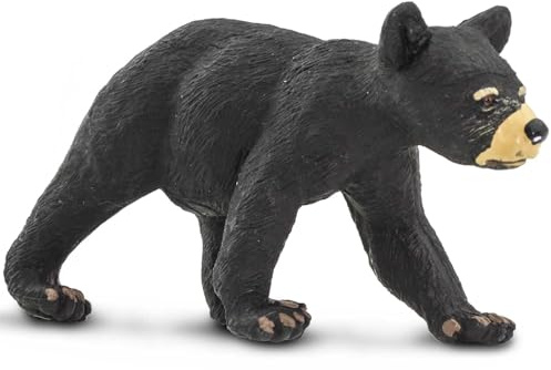 Safari Ltd. Black Bear Cub Figurine - Detailed 3 Plastic Model Figure - Fun Educational Play Toy for Boys, Girls & Kids Ages 1+