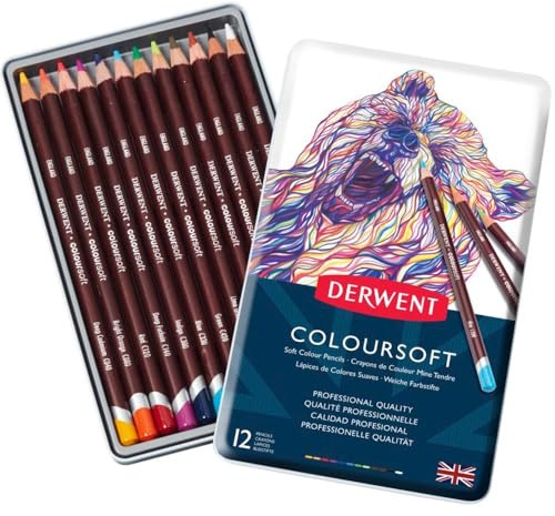 Derwent colorsoft coloring Pencils, Professional Quality, 0701026, Set of 12