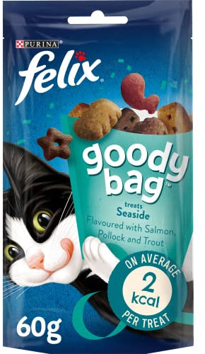 Felix Goody Bag Picknick Mix Adult Cat Treats Seaside Mix, 8er Pack (8 x 60 g)